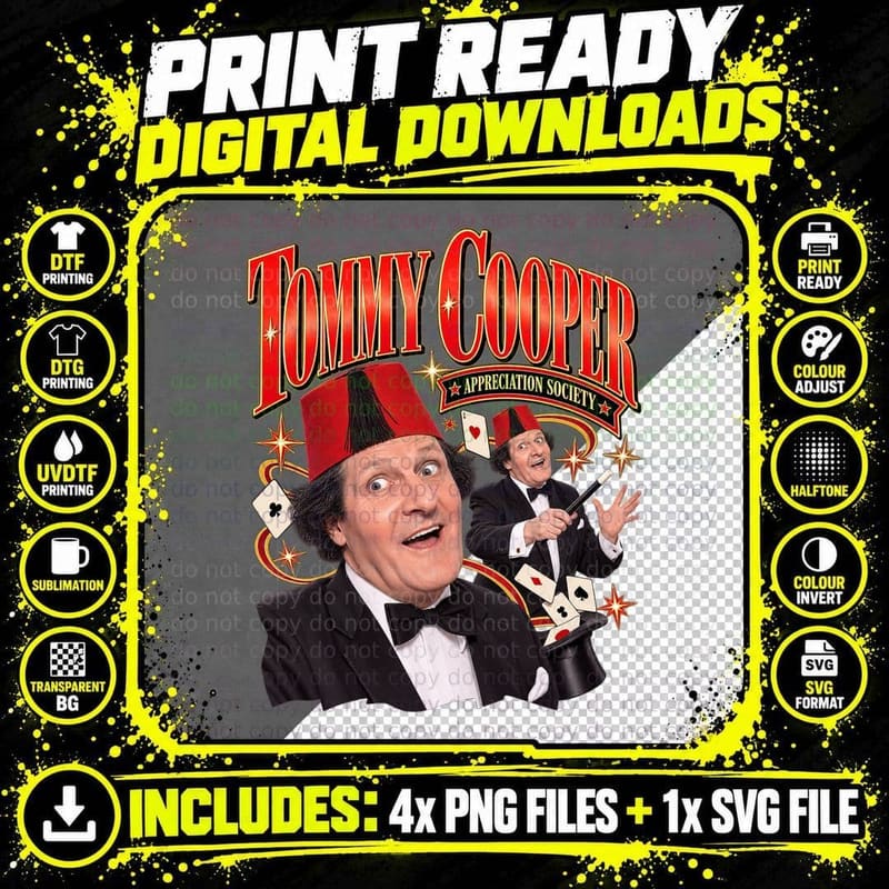 Tommy Appreciation Society Fez Magic Tricks Just Like That Comedian T-Shirt Png SVG Digital Bundle