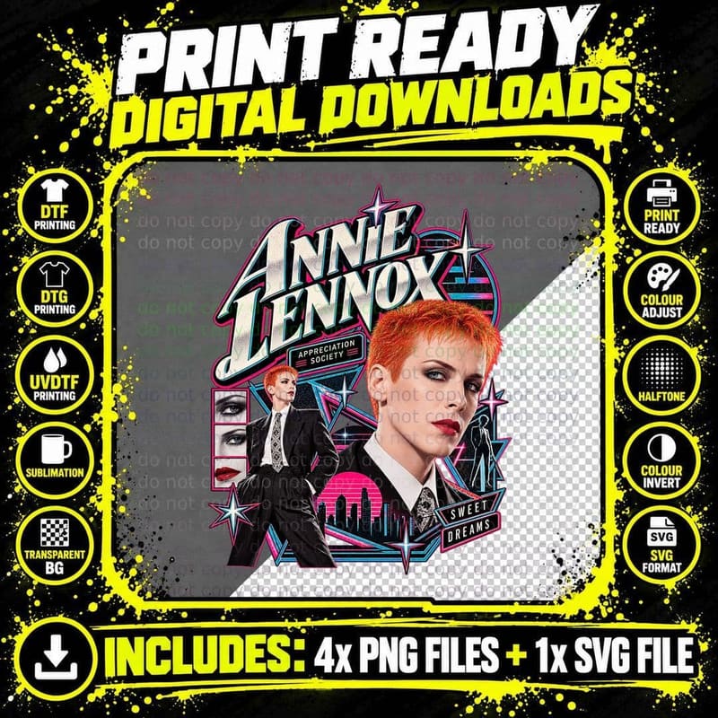 Annie Sweet Dreams Appreciation Society 80s New Wave Synth Pop Singer T-Shirt Png SVG Digital Bundle