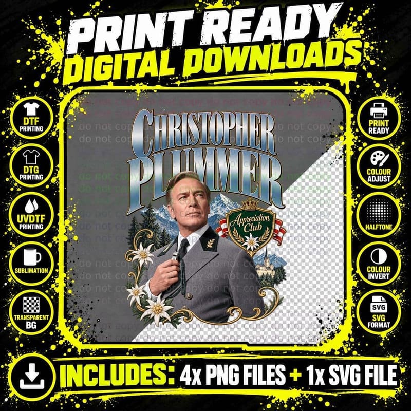 Christopher Captain Von Trapp Appreciation Club Alpine Musical Film T-Shirt Png SVG Digital Bundle