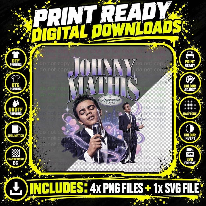 Johnny Appreciation Society Vintage Crooner Romantic Ballad Singer T-Shirt Png SVG Digital Bundle