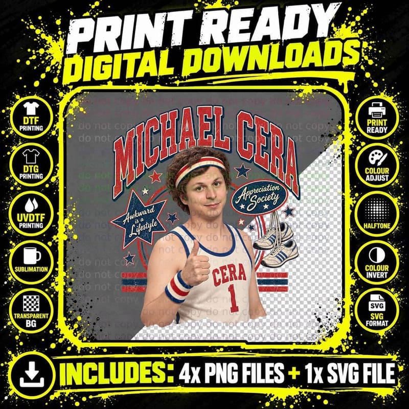 Michael Awkward Is a Lifestyle Appreciation Society Comedy Actor T-Shirt Png SVG Digital Bundle