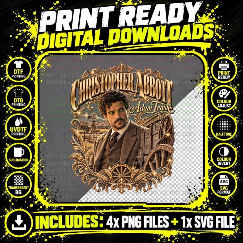East of Eden Vintage Christopher Abbott Adam Trask 1900s Png SVG Digital Bundle