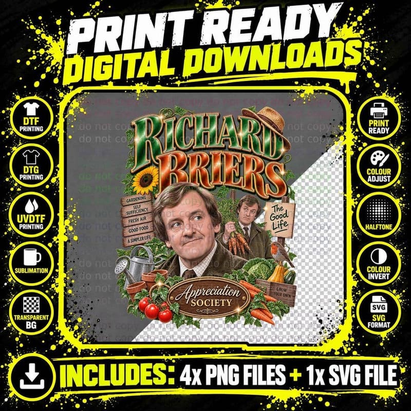Richard Appreciation Society Self Sufficiency Surbiton 70s Sitcom Retro T-Shirt Png SVG Digital Bundle