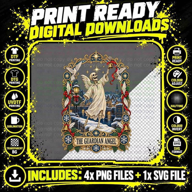 It's a Wonderful Life Clarence Tarot Card Vintage Png SVG Digital Bundle