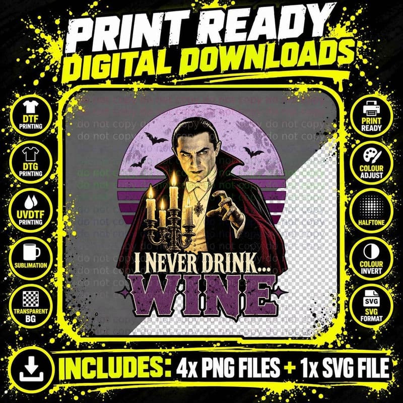 Dracula 1931 Vintage Bela Lugosi Gothic Vampire Classic Png SVG Digital Bundle
