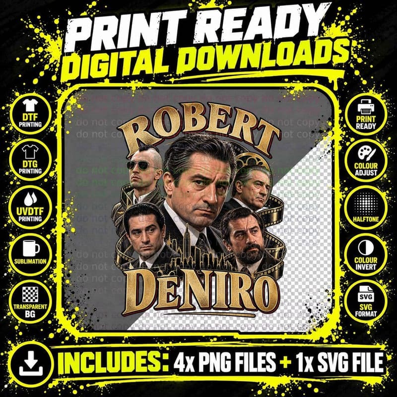 Robert De Niro Retro Funny Watching You Backyard Dad Png SVG Digital Bundle