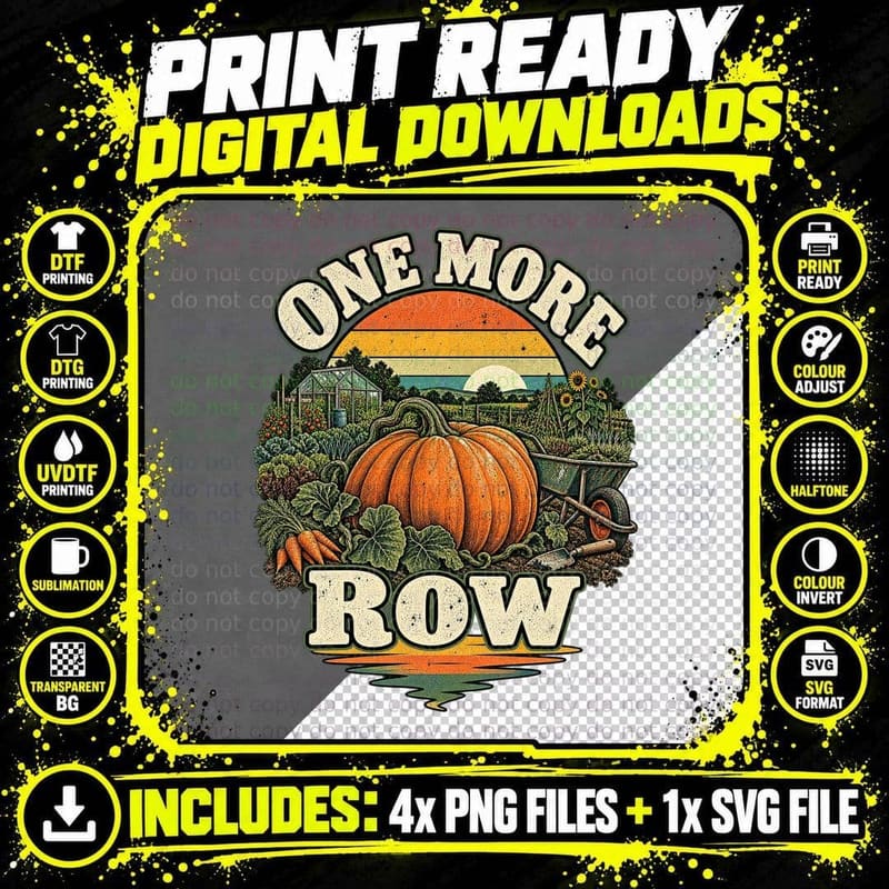 Vegetable Gardening Giant Pumpkin Grower Allotment Retro Png SVG Digital Bundle