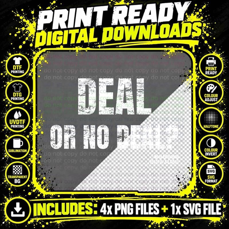 Deal Or No Deal Noel Funny British TV Game Show Host Quote Banker T-Shirt Png SVG Digital Bundle