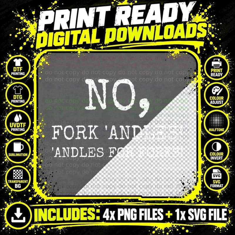 Fork Handles Four Candles Two Ronnies Ronnie Barker Png SVG Digital Bundle