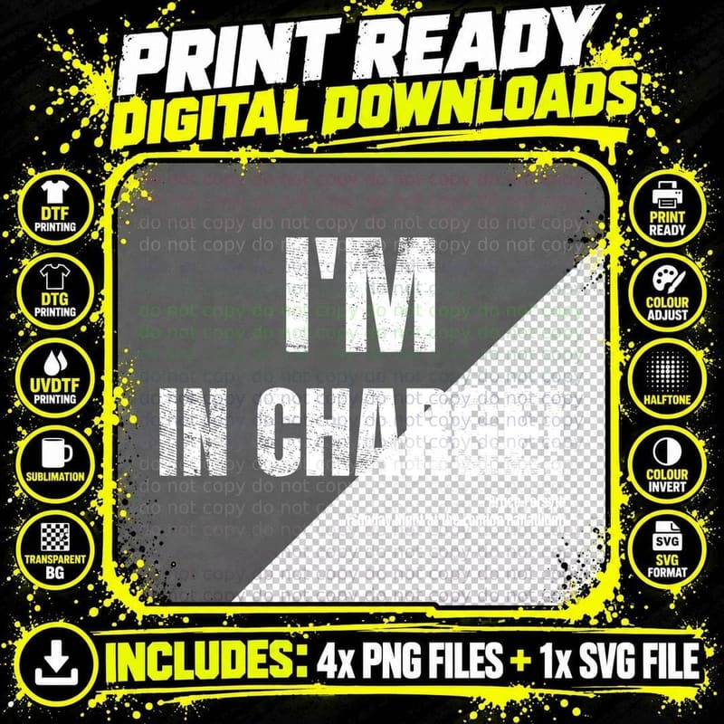 I'm In Charge Bruce Forsyth London Palladium Quote Png SVG Digital Bundle