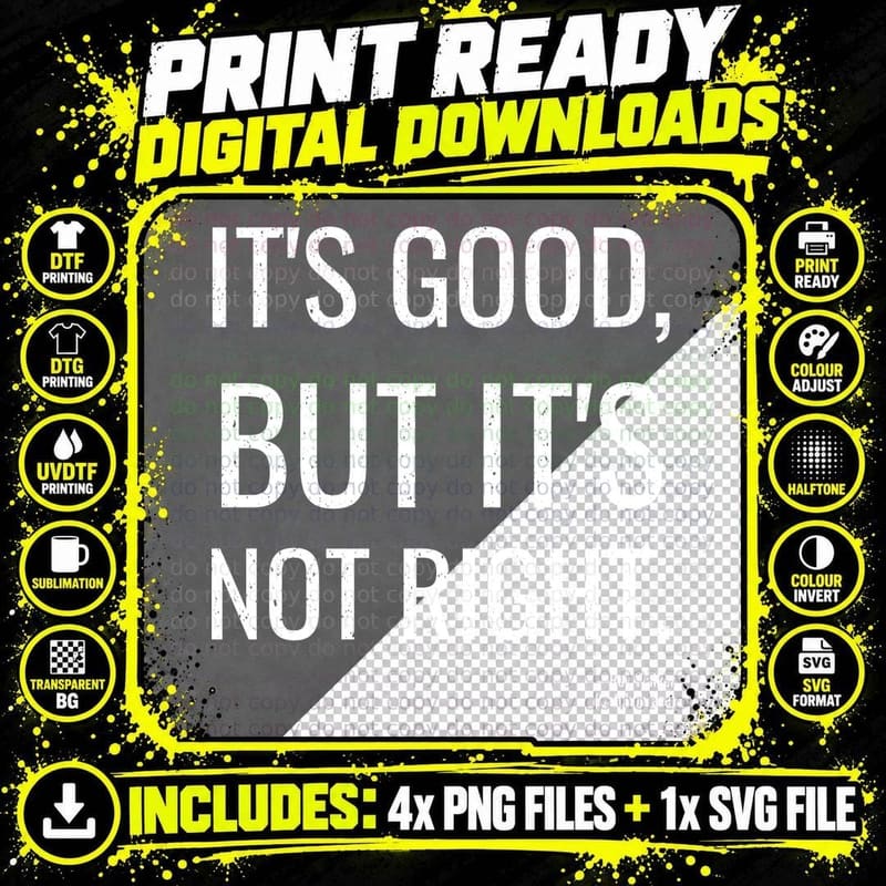 It's Good But It's Not Right Roy Walker Catchphrase Png SVG Digital Bundle