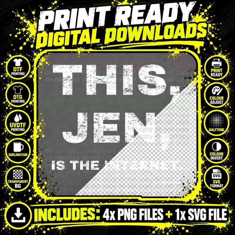 This Jen Is The Internet Moss The IT Crowd Quote T-Shirt Png SVG Digital Bundle
