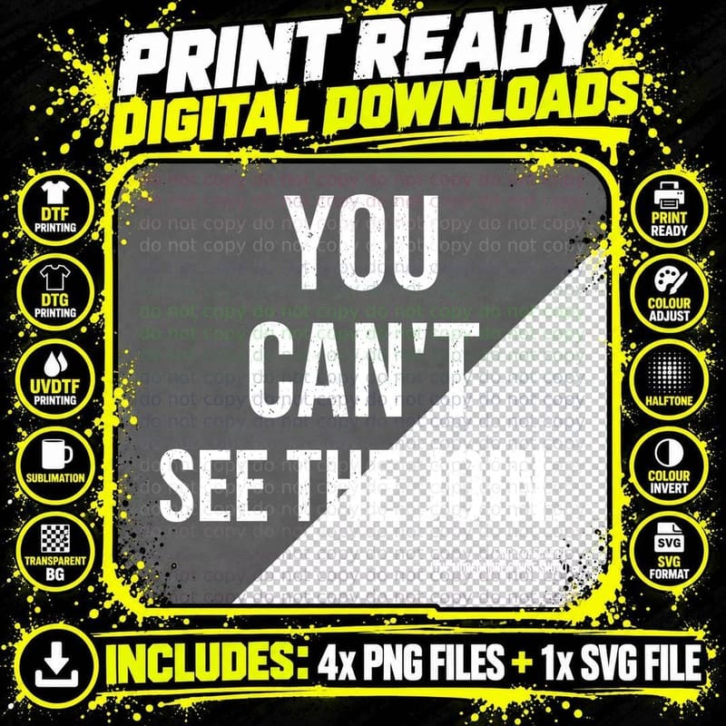 You Can't See The Join Eric Morecambe Ernie Wise Quote Png SVG Digital Bundle