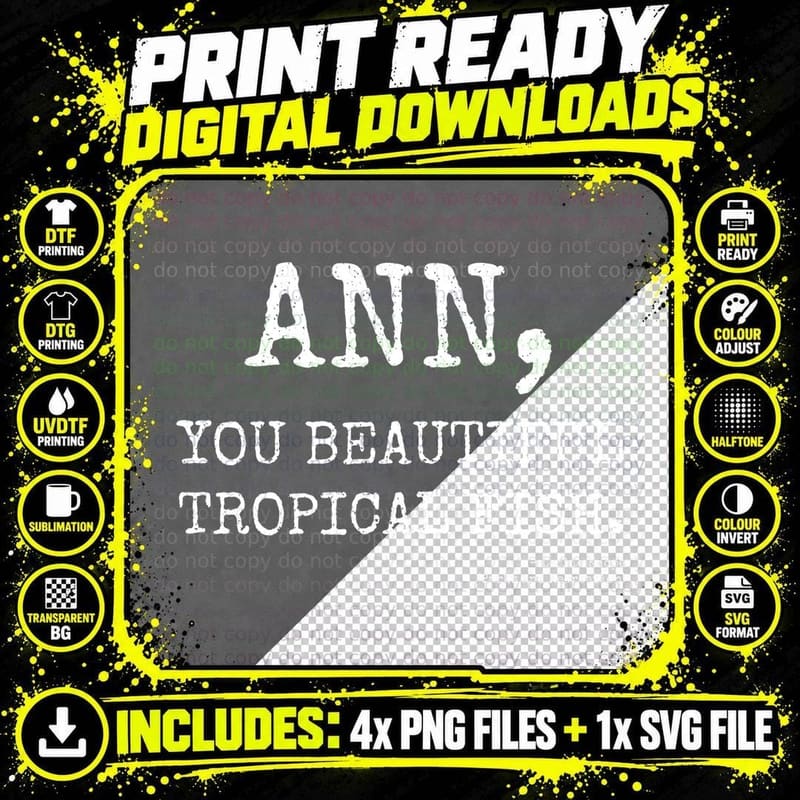 Ann You Beautiful Tropical Fish Leslie Knope Parks And Png SVG Digital Bundle