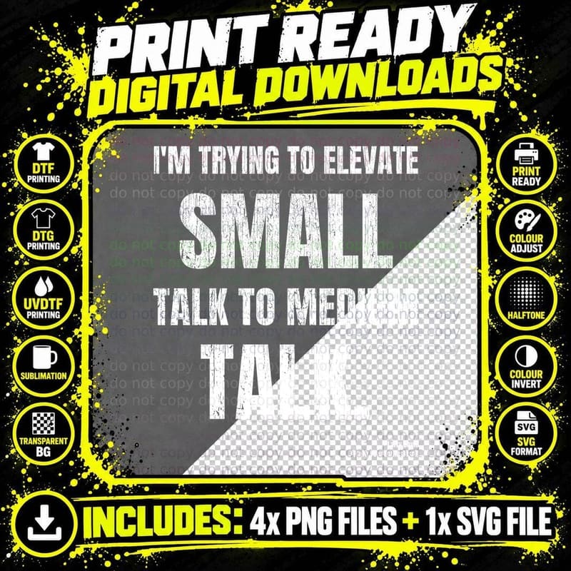 Elevate Small Talk To Medium Talk Curb Your Enthusiasm Png SVG Digital Bundle
