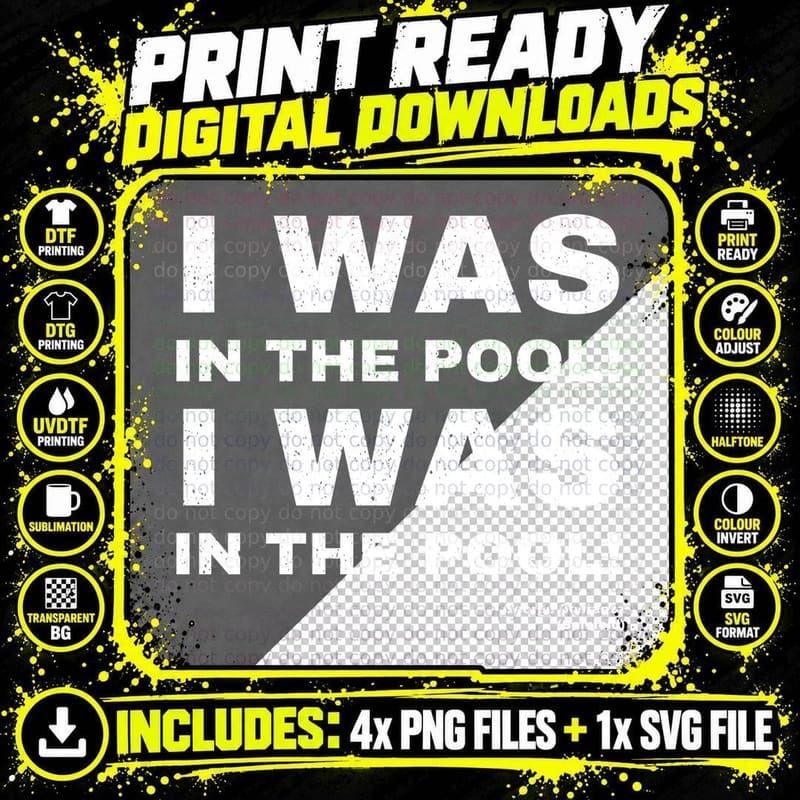 George Costanza I Was In The Pool Quote 90s New York Sitcom Funny Retro T-Shirt Png SVG Digital Bundle