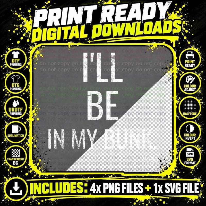 I'll Be In My Bunk Jayne Cobb Funny Cult Space Western TV Quote T-Shirt Png SVG Digital Bundle