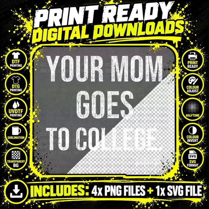 Napoleon Your Mom Goes To College Quote Idaho Cult Comedy Movie Retro T-Shirt Png SVG Digital Bundle