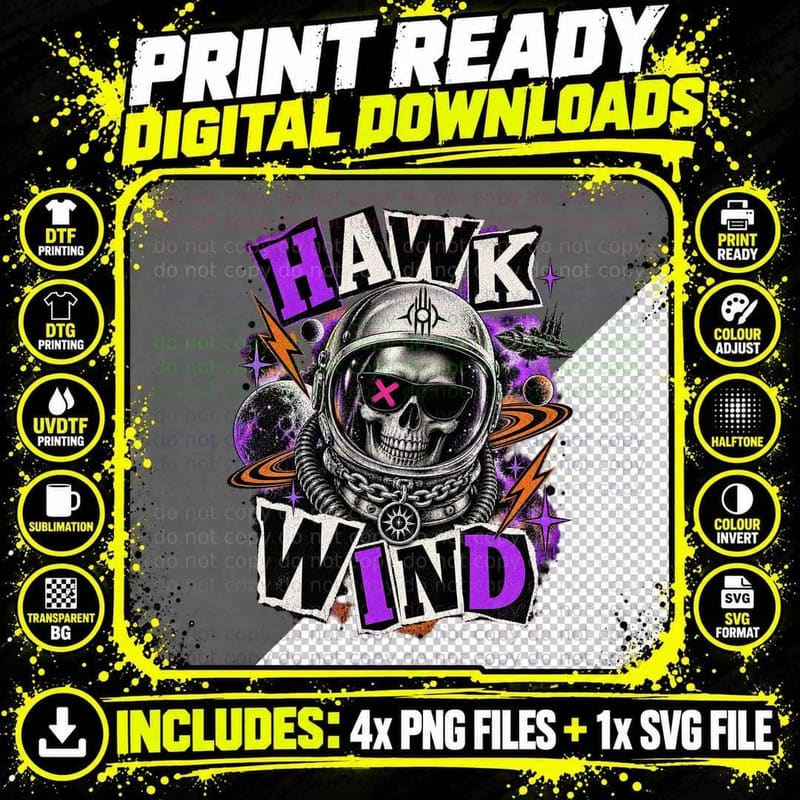 70s Space Rock Band Skull Astronaut Psychedelic Punk Vintage Retro Music T-Shirt Png SVG Digital Bundle
