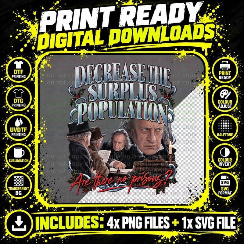 A Christmas Carol 1984 Vintage George C Scott Scrooge TV Png SVG Digital Bundle