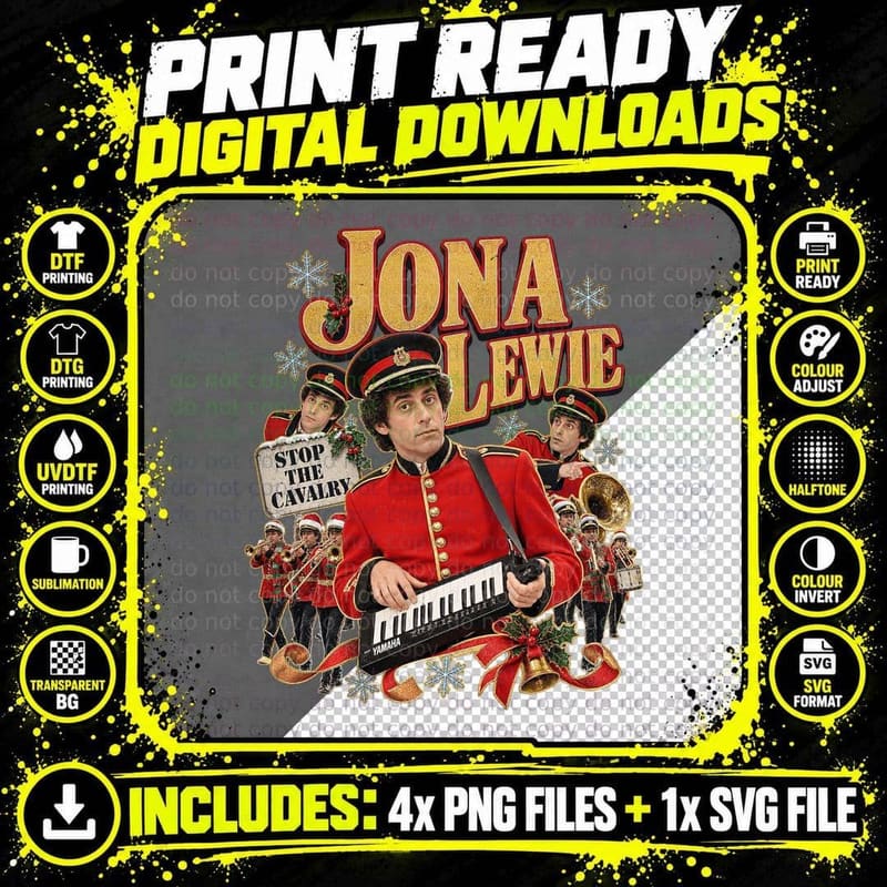 Jona Lewie Stop The Cavalry Retro Christmas Vintage Png SVG Digital Bundle