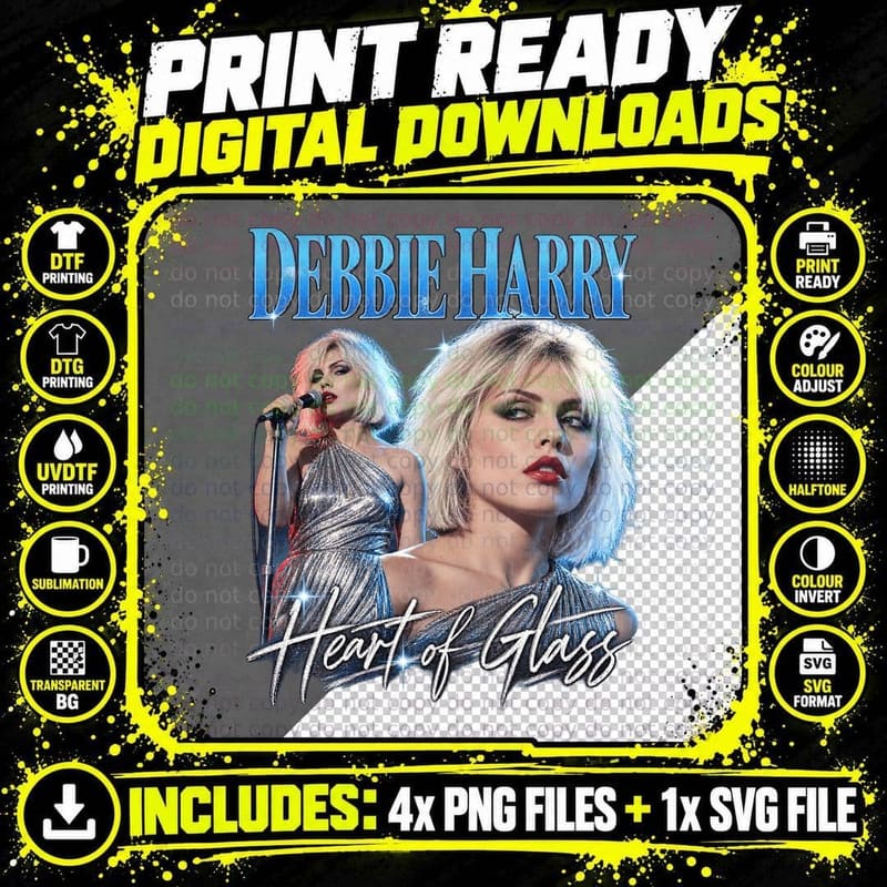 Debbie Harry 1978 Vintage Photo Collage Png SVG Digital Bundle