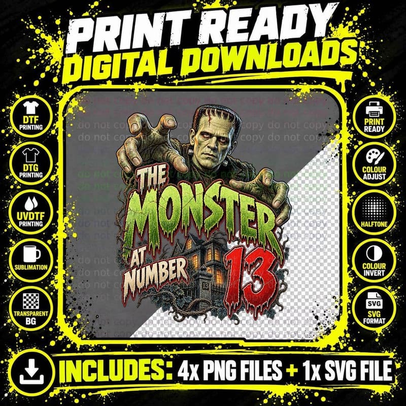 Boris Karloff Frankenstein 1931 Universal Horror Retro Png SVG Digital Bundle