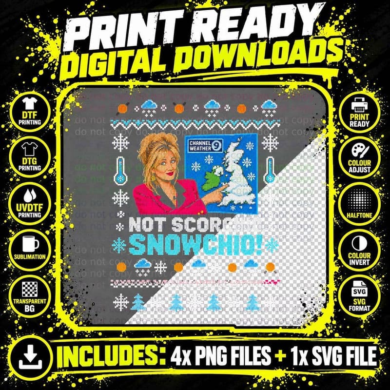 The Fast Show Ugly Sweater Caroline Aherne Scorchio Png SVG Digital Bundle