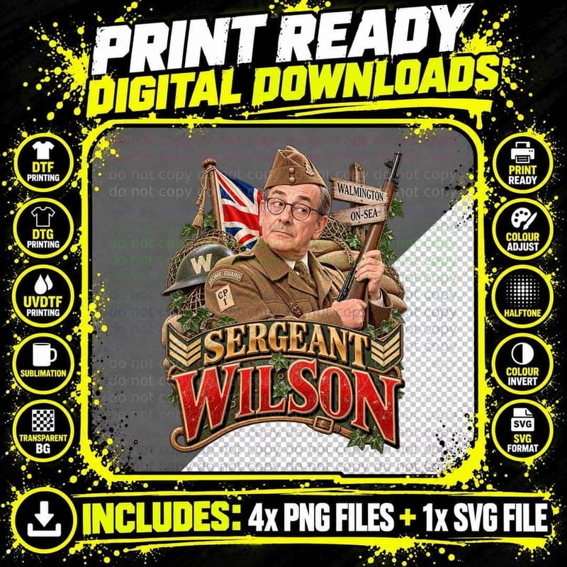 Dad's Army Retro Sergeant Wilson Do You Think That's Png SVG Digital Bundle