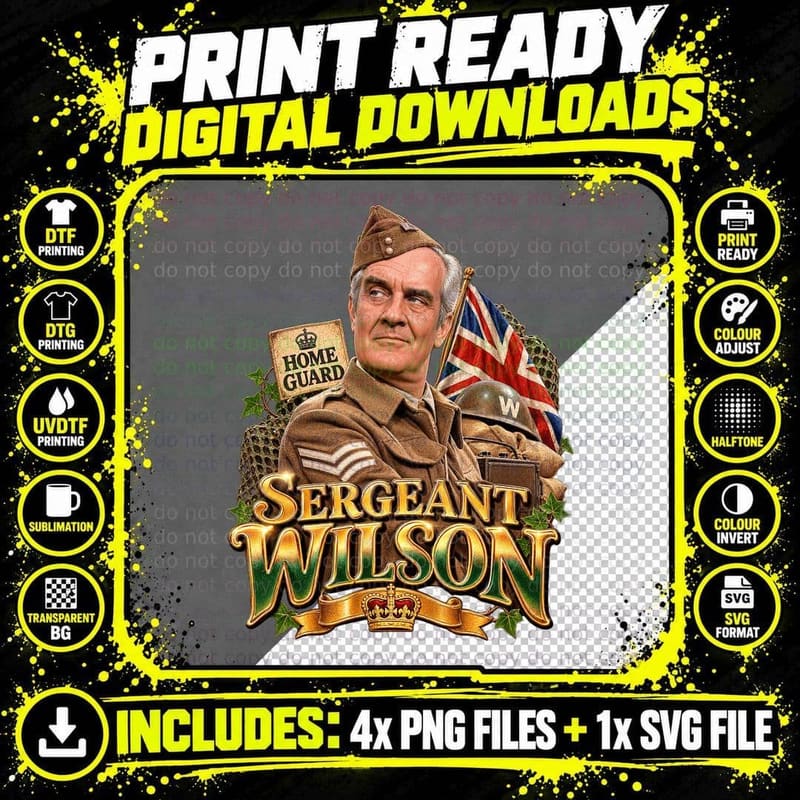 Dad's Army Sergeant Wilson Do You Think That's Wise Png SVG Digital Bundle