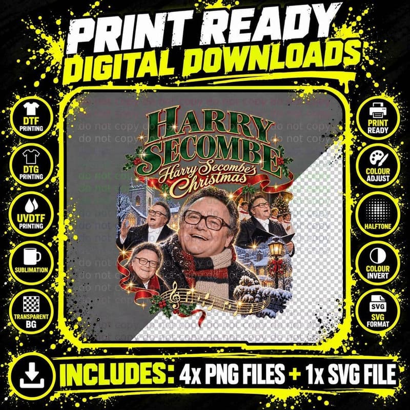 Harry Secombe Christmas Power of Love Vintage Welsh Png SVG Digital Bundle