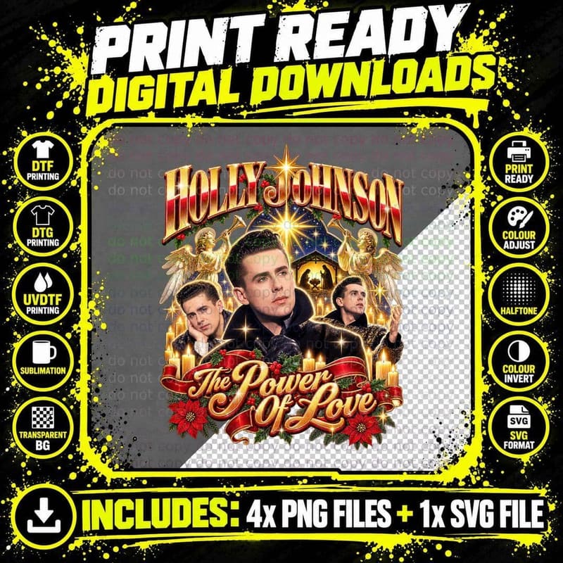 Holly Johnson Frankie Goes to Hollywood 1984 Retro Png SVG Digital Bundle