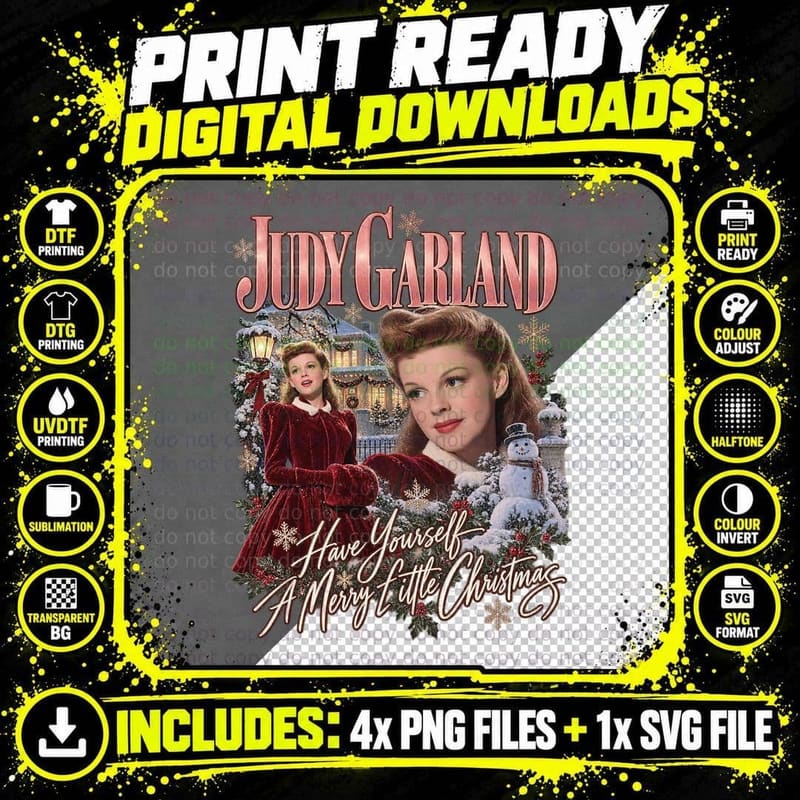 Meet Me in St. Louis Vintage Judy Garland Classic Png SVG Digital Bundle