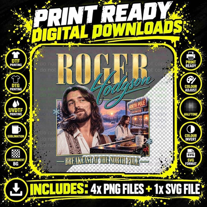 Supertramp Vintage Roger Hodgson Breakfast at the North Png SVG Digital Bundle