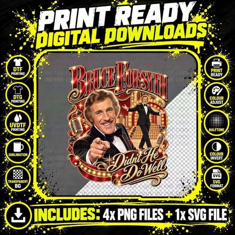 The Generation Game Retro Bruce Forsyth Didn't He Do Png SVG Digital Bundle