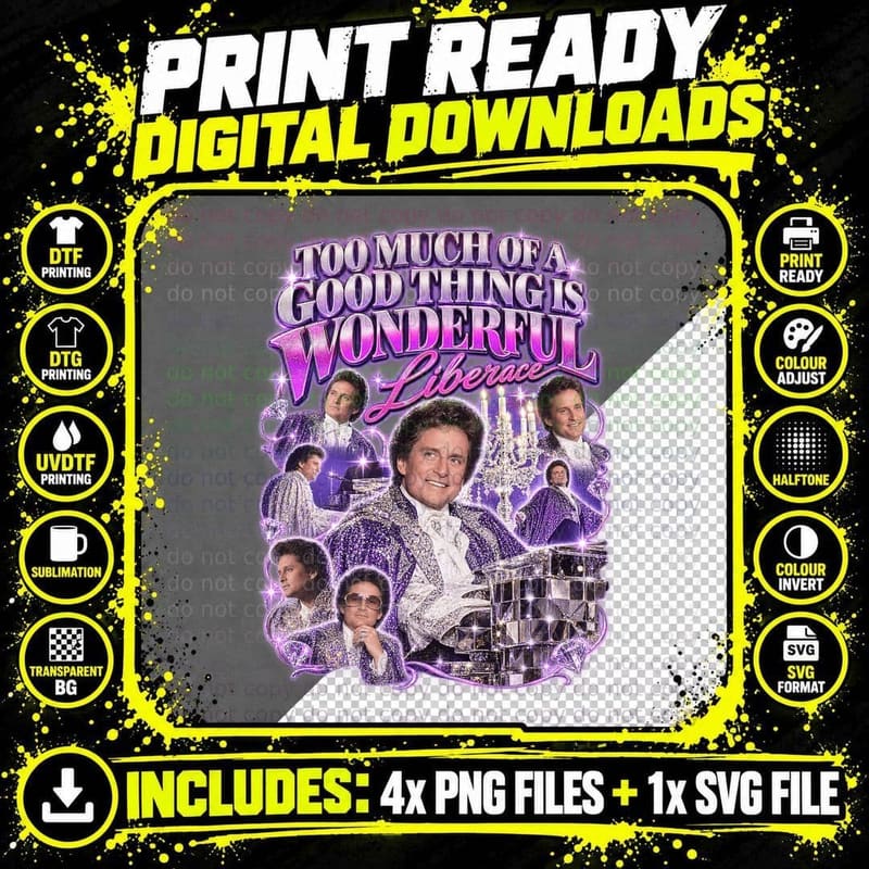 Behind the Candelabra Vintage Bootleg Liberace Michael Png SVG Digital Bundle