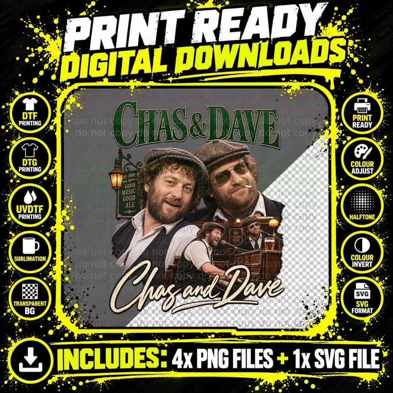 Chas and Dave Vintage 1981 East End Pub Singalong Png SVG Digital Bundle