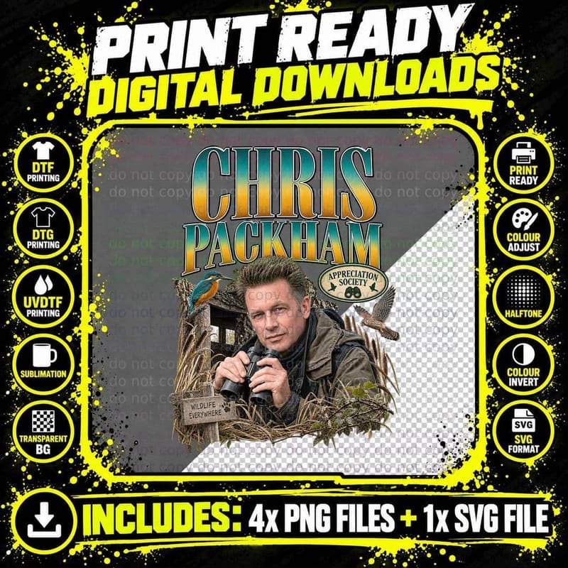 Chris Packham Springwatch Retro Wildlife Nature Png SVG Digital Bundle