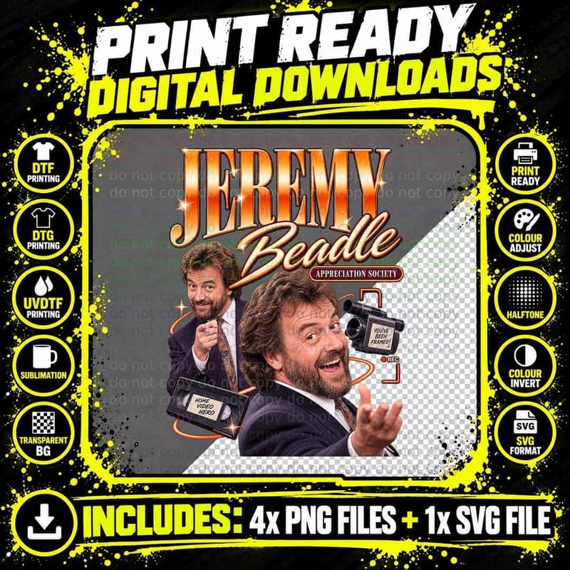 Jeremy Beadle Beadles About Retro British TV Prankster Png SVG Digital Bundle