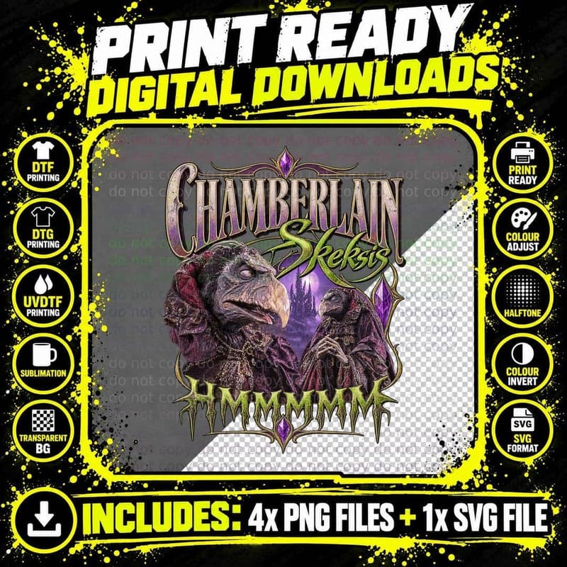 The Dark Crystal Vintage Skeksis Chamberlain Jim Henson Png SVG Digital Bundle
