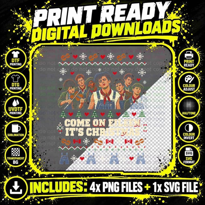 Dexys Midnight Runners Come On Eileen Xmas Jumper Png SVG Digital Bundle