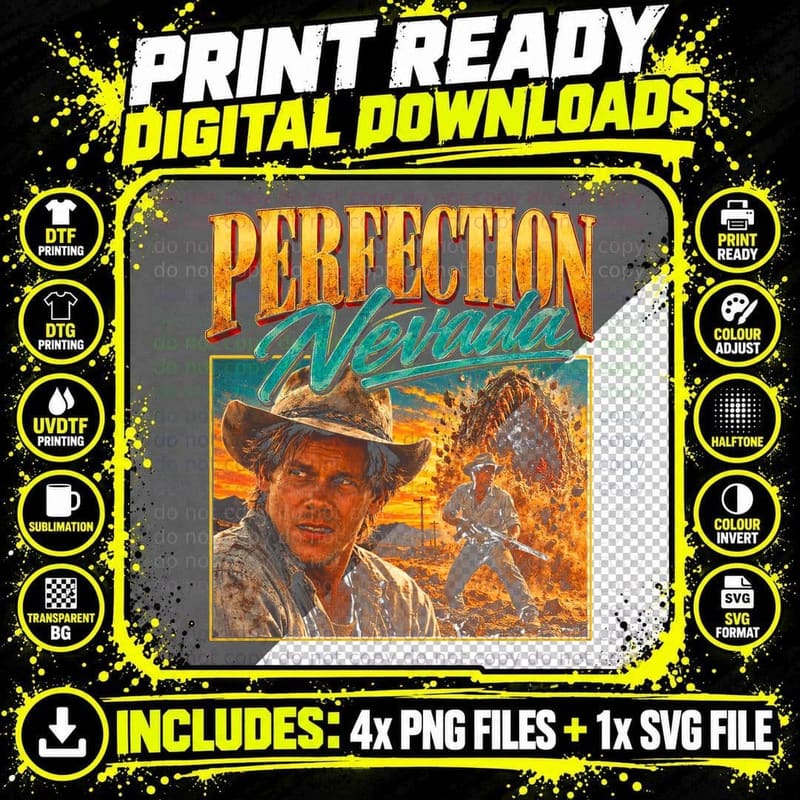 Kevin Bacon Tremors Perfection Nevada Retro 90s Bootleg Png SVG Digital Bundle
