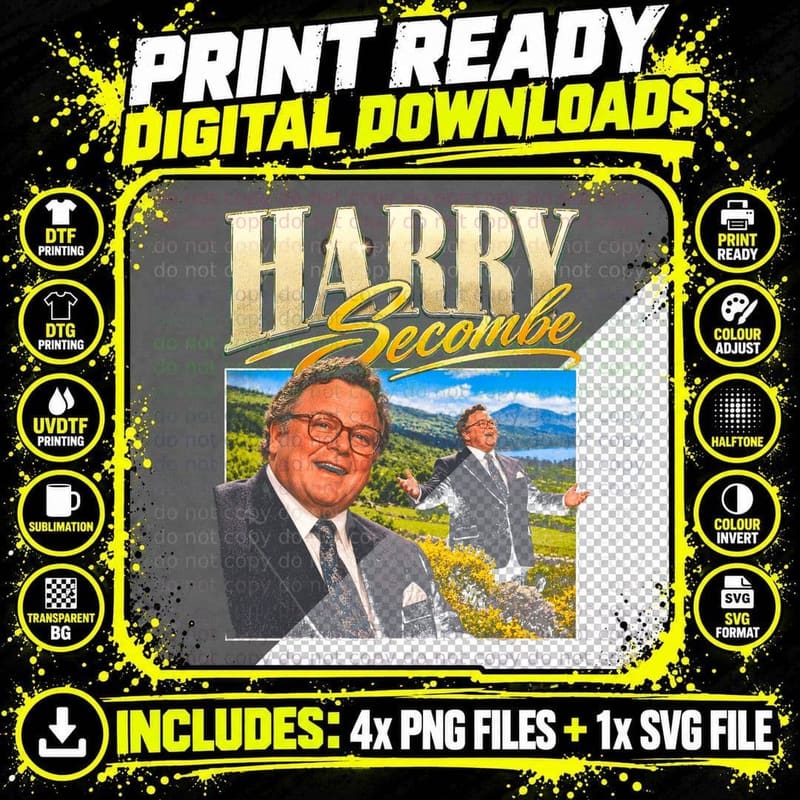 Harry Secombe Goon Show Welsh Singer Retro Vintage Png SVG Digital Bundle
