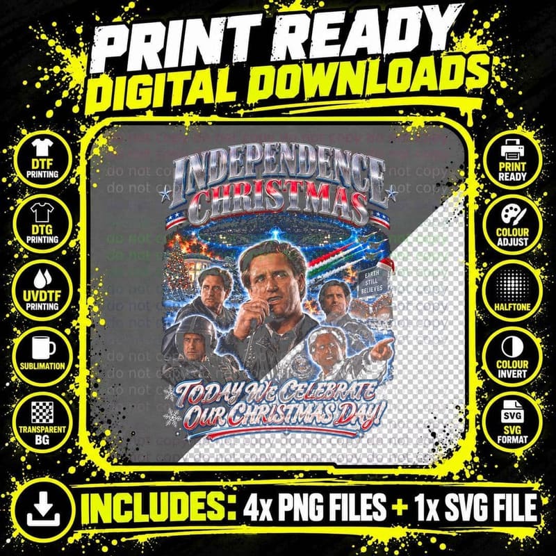 Bill Pullman Today We Celebrate Our Christmas Day 90s Png SVG Digital Bundle
