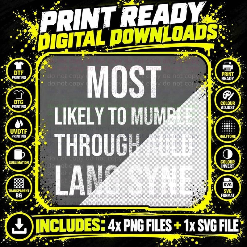 Most Likely To Mumble Through Auld Lang Syne Christmas Png SVG Digital Bundle
