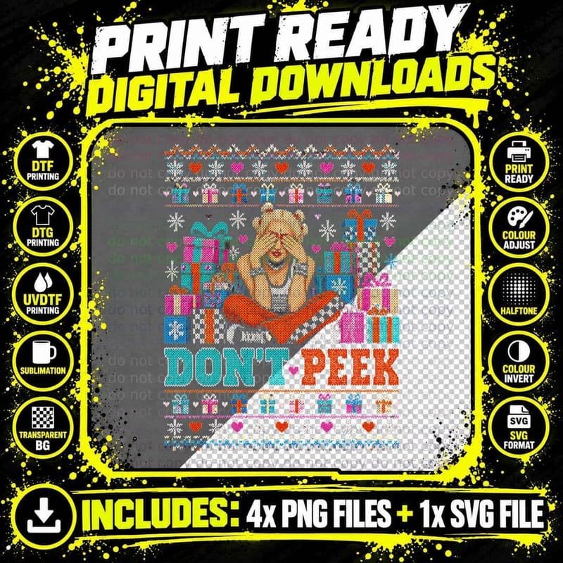 No Doubt Gwen Stefani Christmas Ugly Sweater Tragic Png SVG Digital Bundle