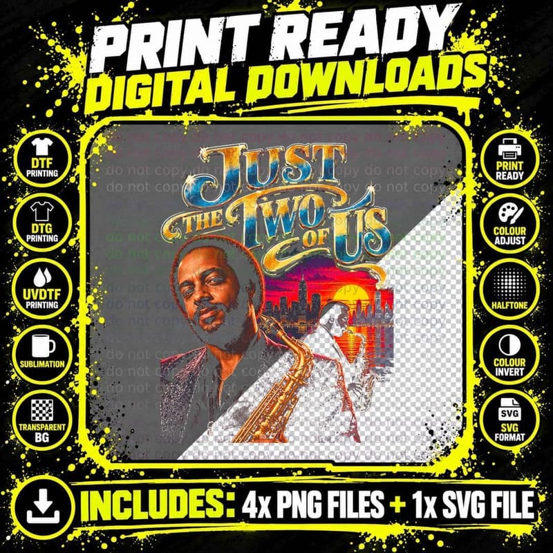 Grover Washington Jr Just the Two of Us Vintage Smooth Png SVG Digital Bundle