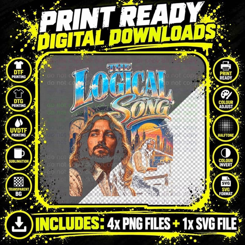Roger Hodgson Supertramp The Logical Song Vintage Prog Png SVG Digital Bundle