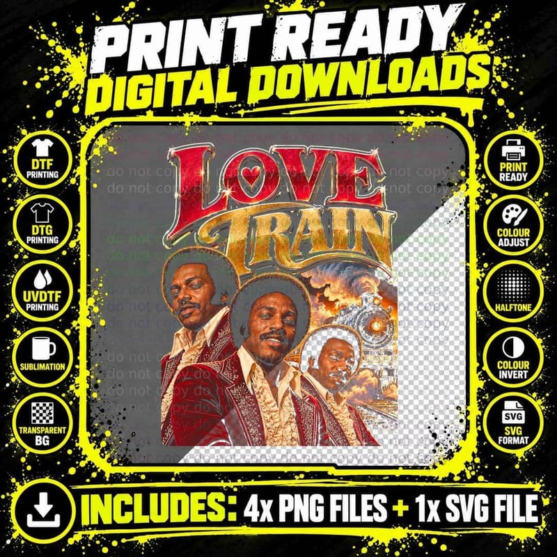 The O’Jays Love Train Vintage Philadelphia Soul Classic Png SVG Digital Bundle