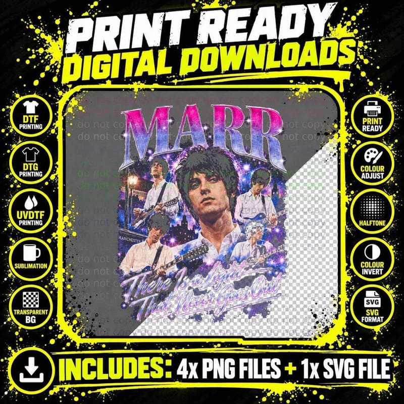 Johnny Marr The Smiths There Is a Light Indie Rock Fan Png SVG Digital Bundle